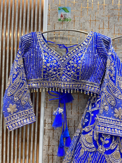 Amazing purple Crop top Lehenga