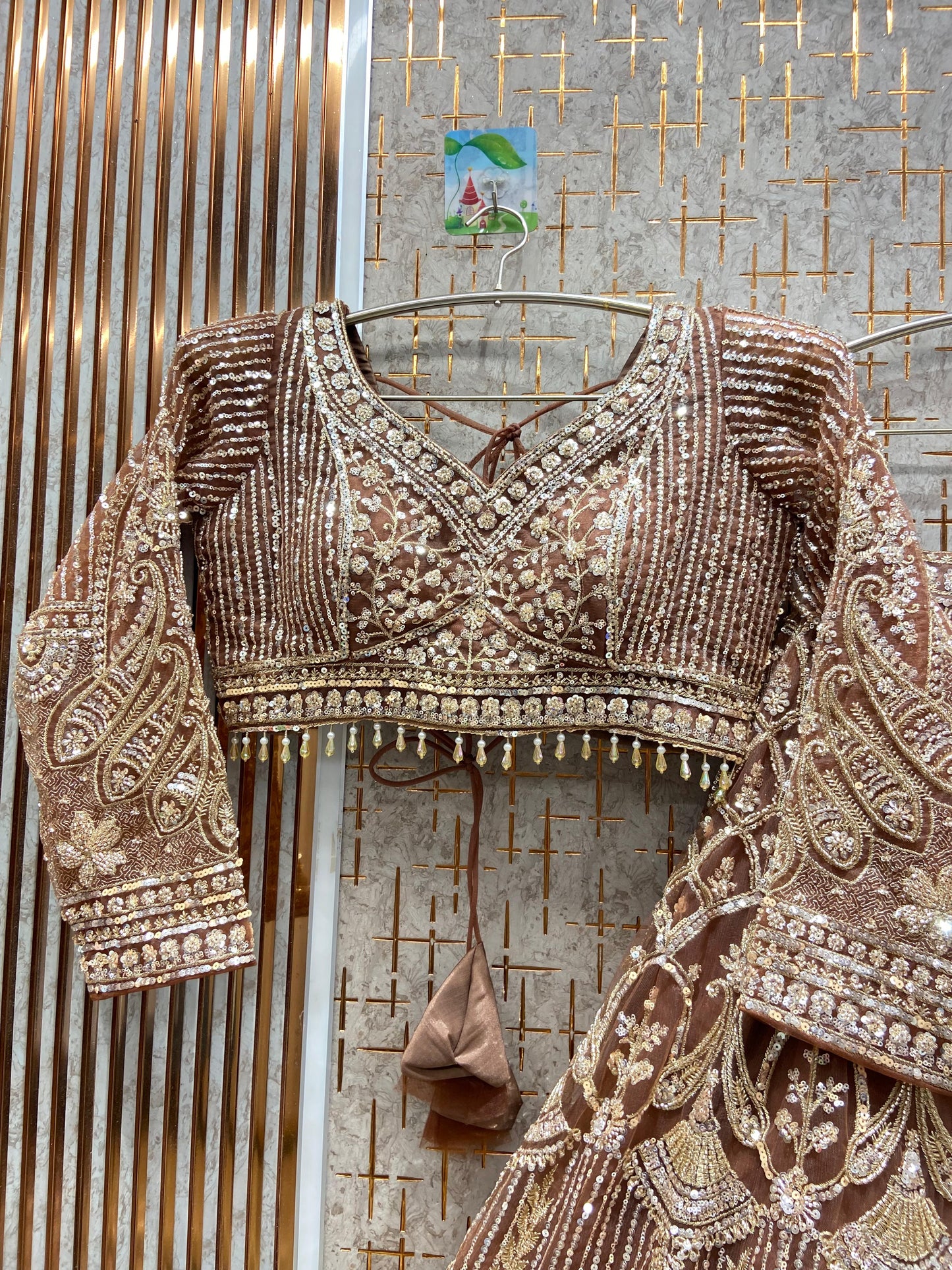 Amazing purple Crop top Lehenga