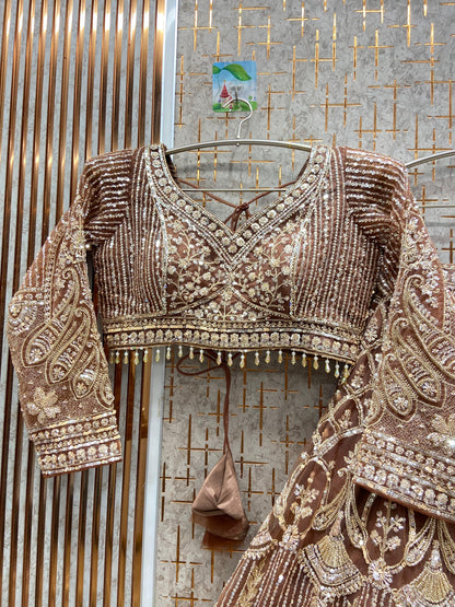 Amazing purple Crop top Lehenga