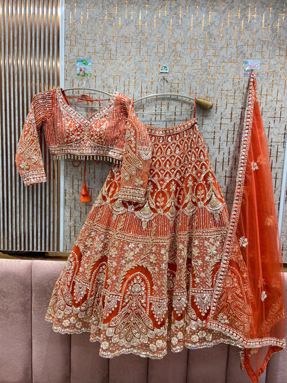 Amazing purple Crop top Lehenga