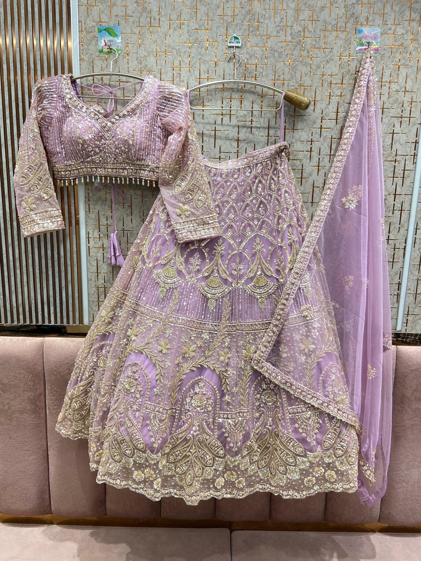 Amazing purple Crop top Lehenga