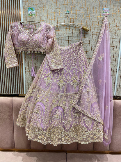 Amazing purple Crop top Lehenga