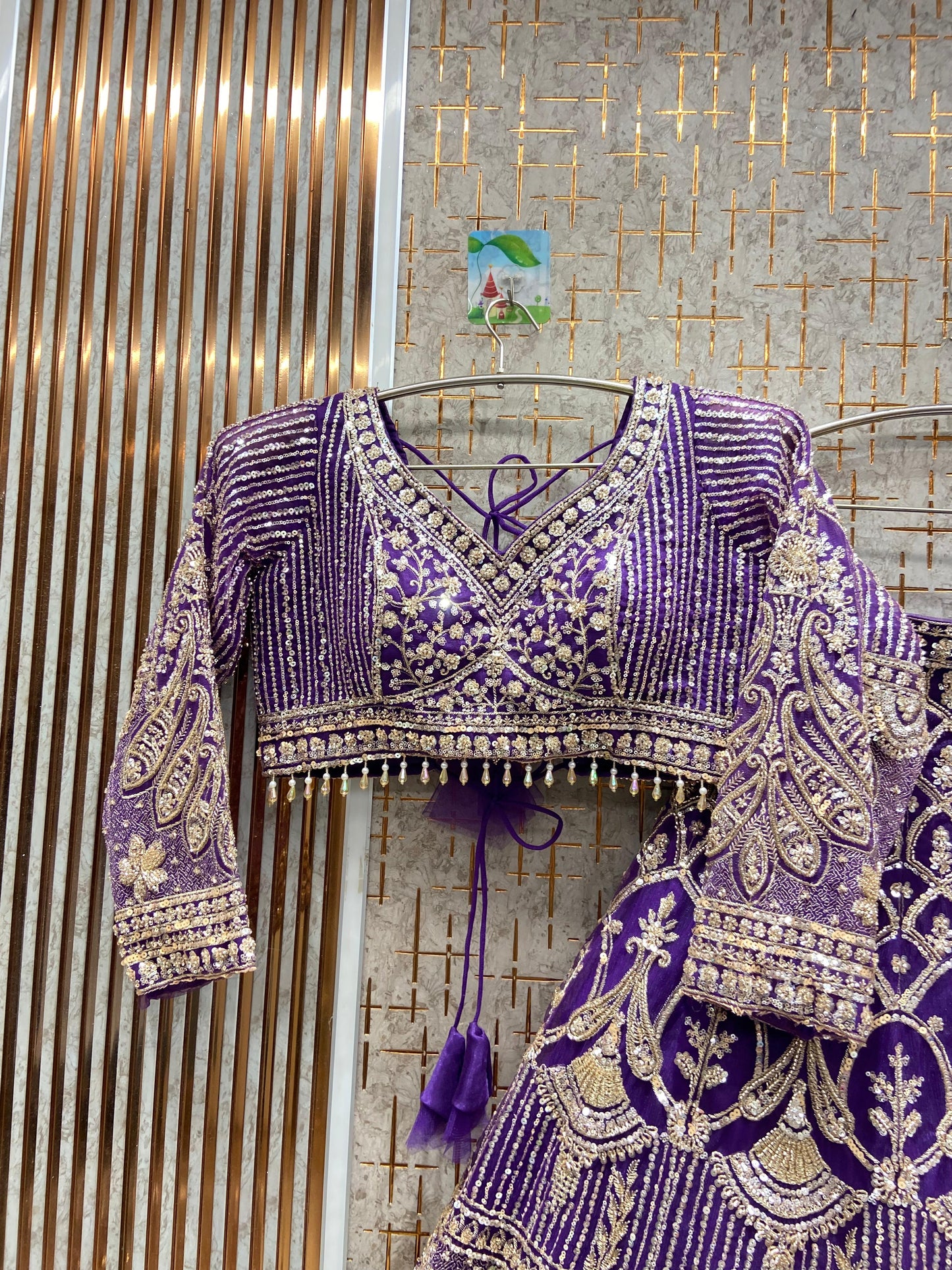 Amazing purple Crop top Lehenga