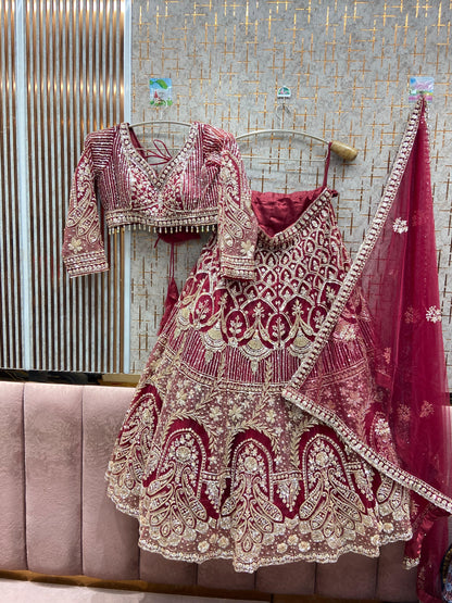 Amazing purple Crop top Lehenga