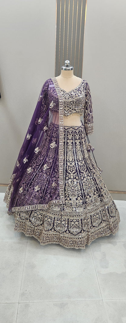 Fabulous blue Crop top Lehenga