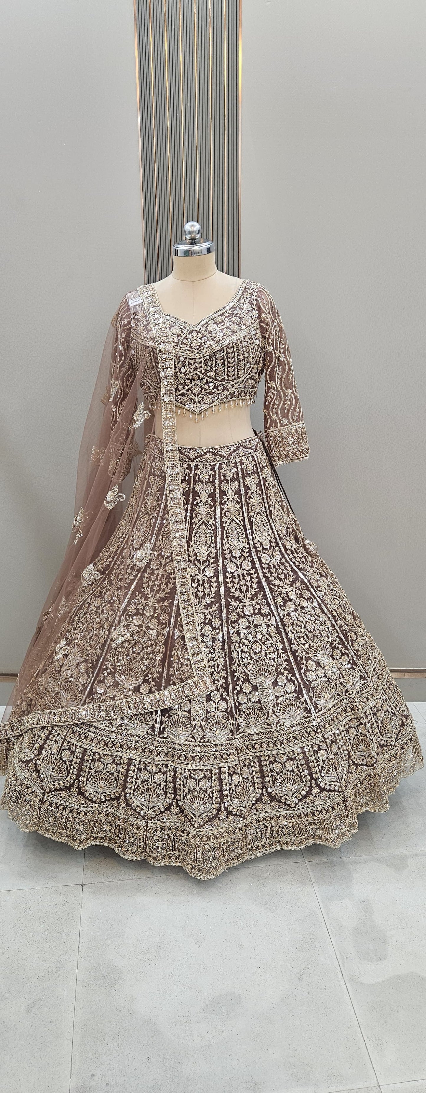 Fabulous blue Crop top Lehenga