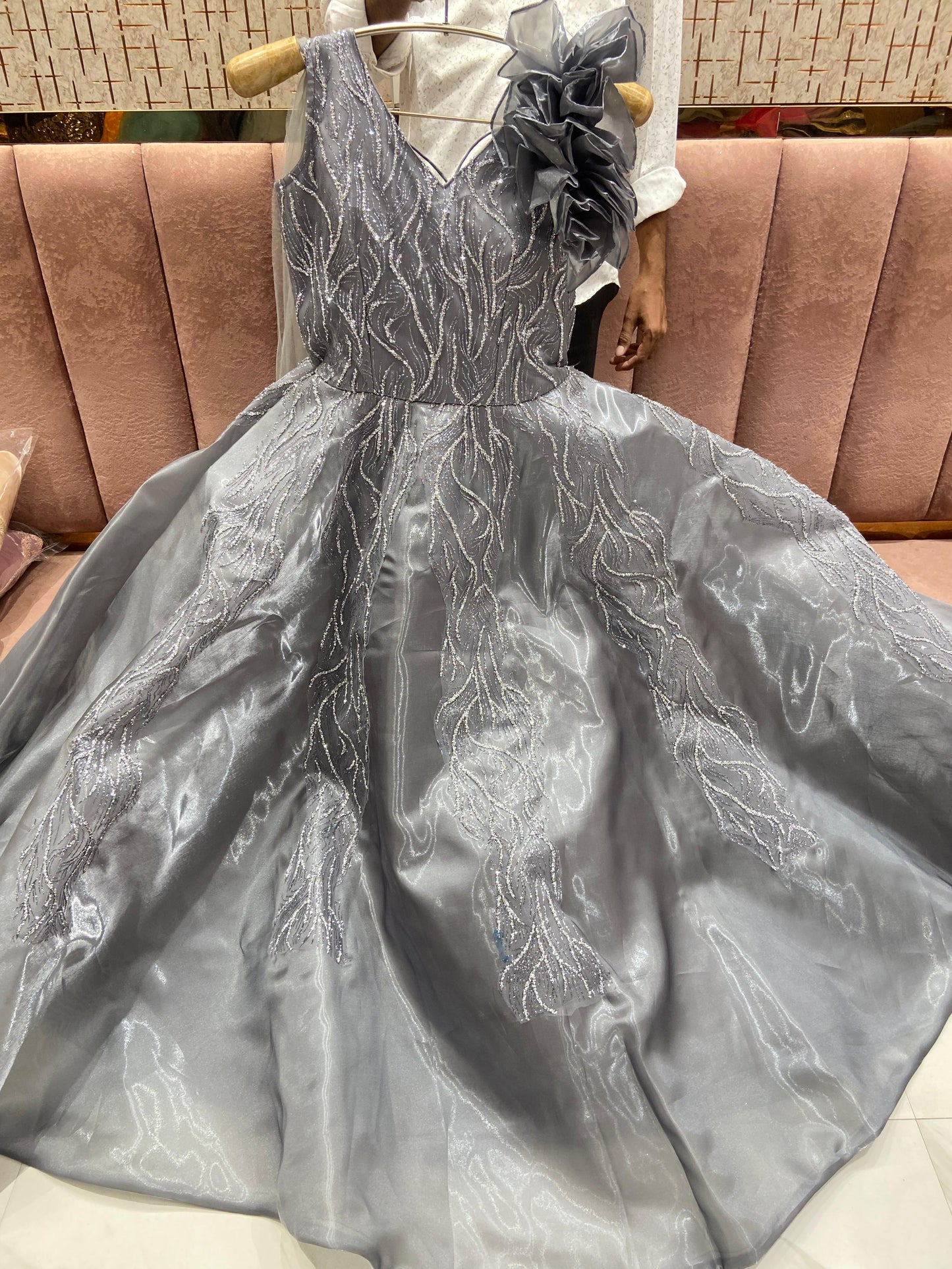 Pretty grey silver Gown