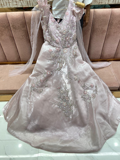 Pleasing floral pink Gown