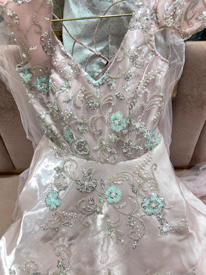 Pleasing floral pink Gown