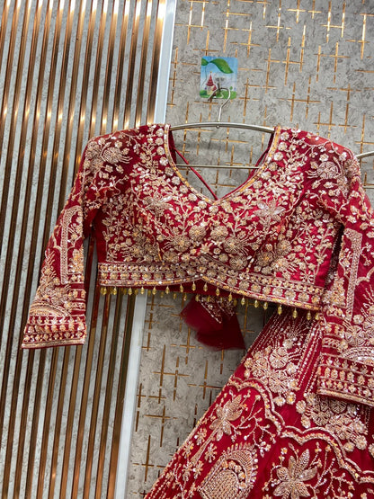 Pretty Sky blue Crop top Lehenga