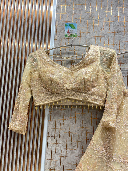 Pretty Sky blue Crop top Lehenga