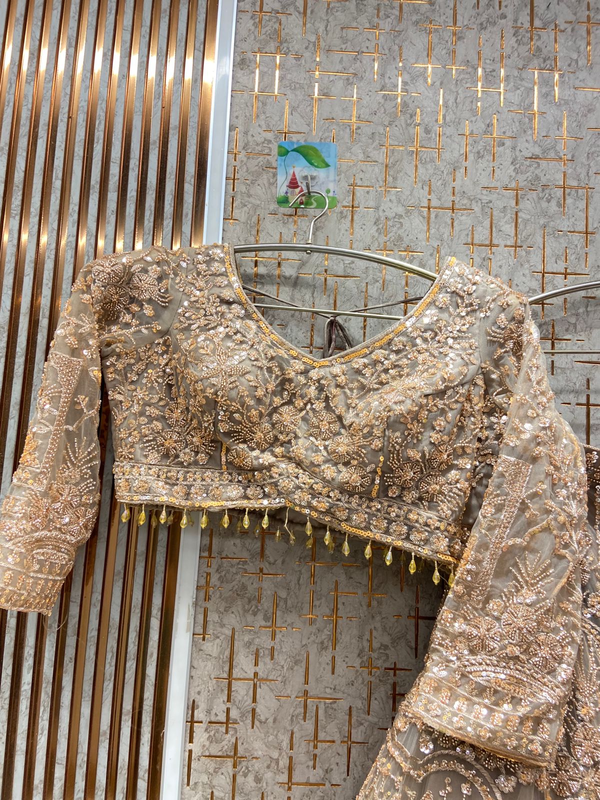 Pretty Sky blue Crop top Lehenga