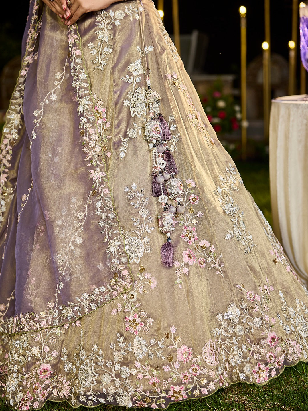 Awesome pink mari gold Lehenga