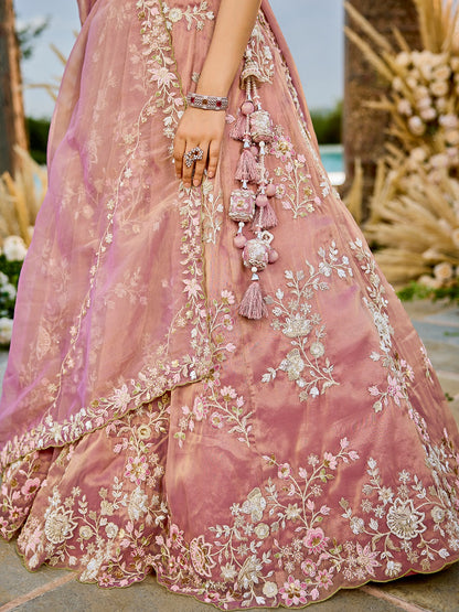 Awesome pink mari gold Lehenga