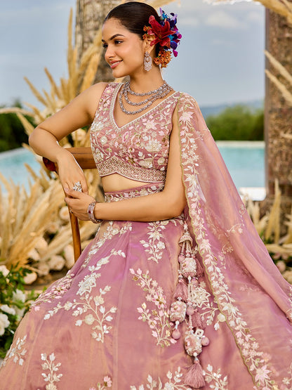 Awesome pink mari gold Lehenga