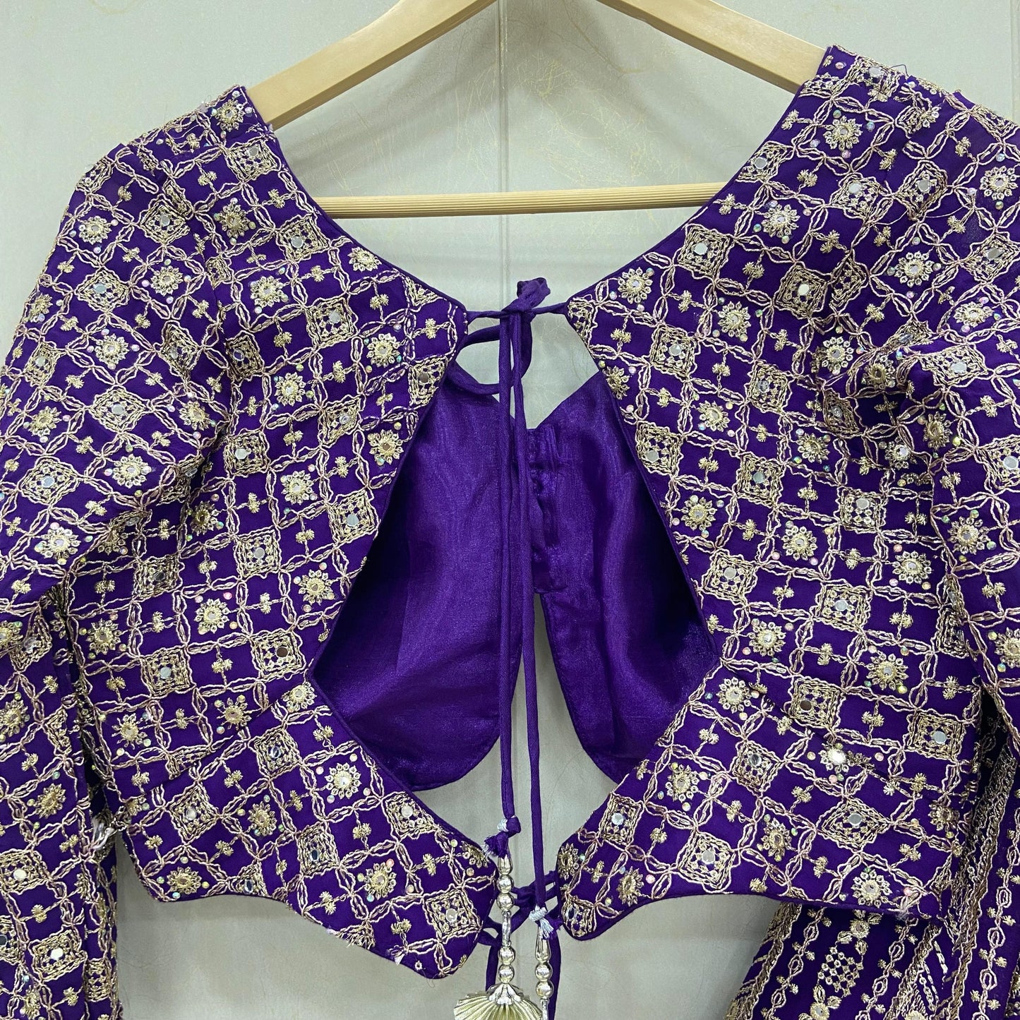 Charming purple crop top Lehenga