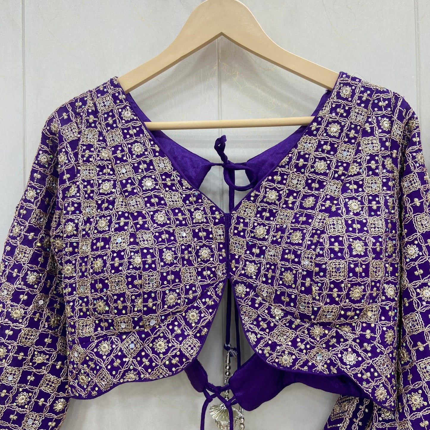Charming purple crop top Lehenga