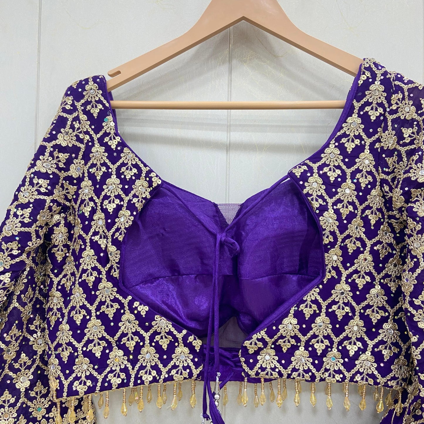 Majestic Dark green crop top Lehenga