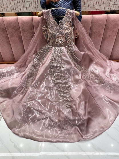 Astonishing Peach baby pink Gown