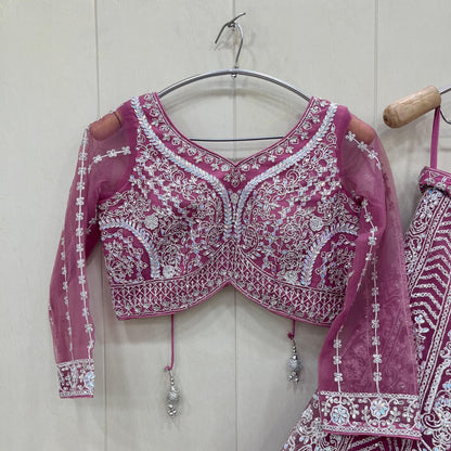 Fantastic pink crop top Lehenga