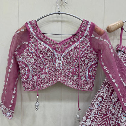 Fantastic pink crop top Lehenga