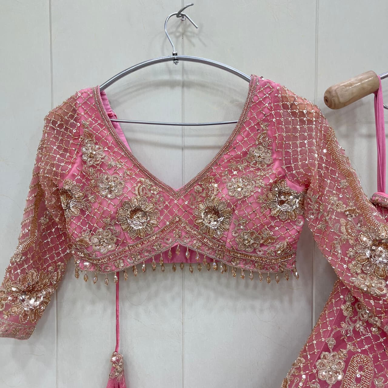 Something different pink crop top Lehenga
