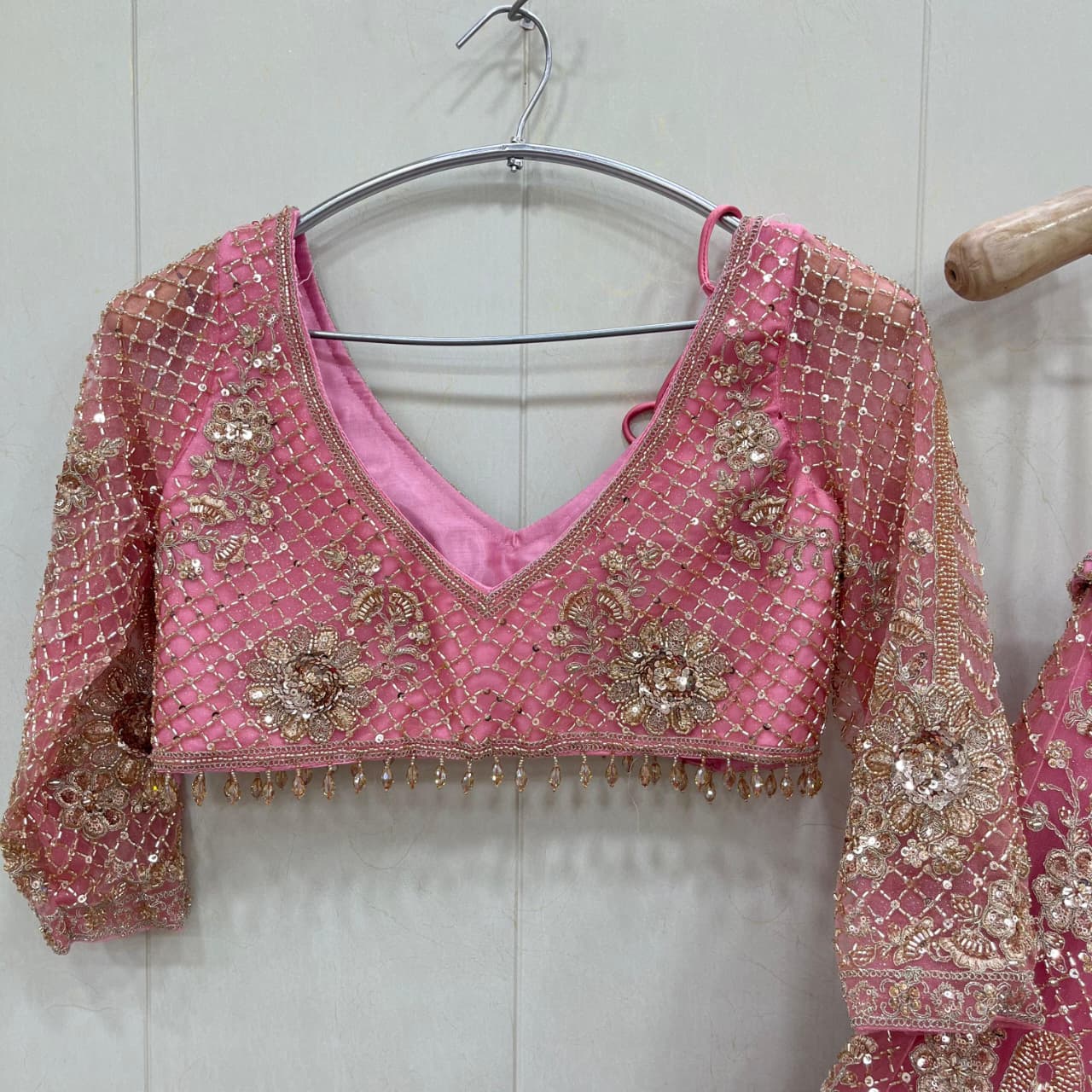 Something different pink crop top Lehenga