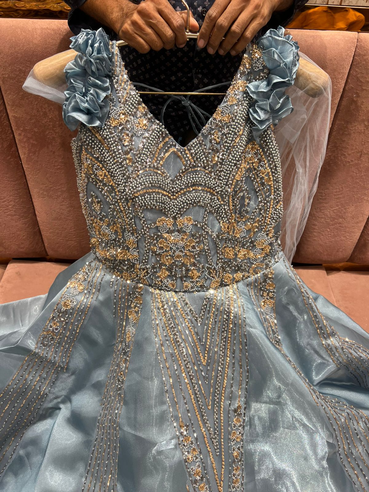 Stunning lavender onion pink Gown