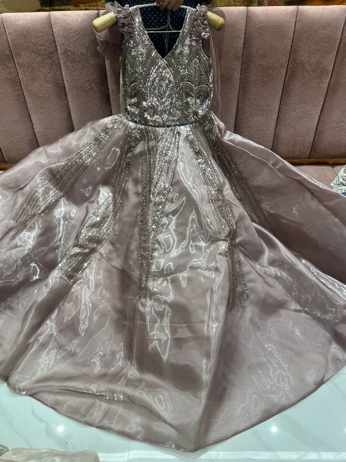 Stunning lavender onion pink Gown