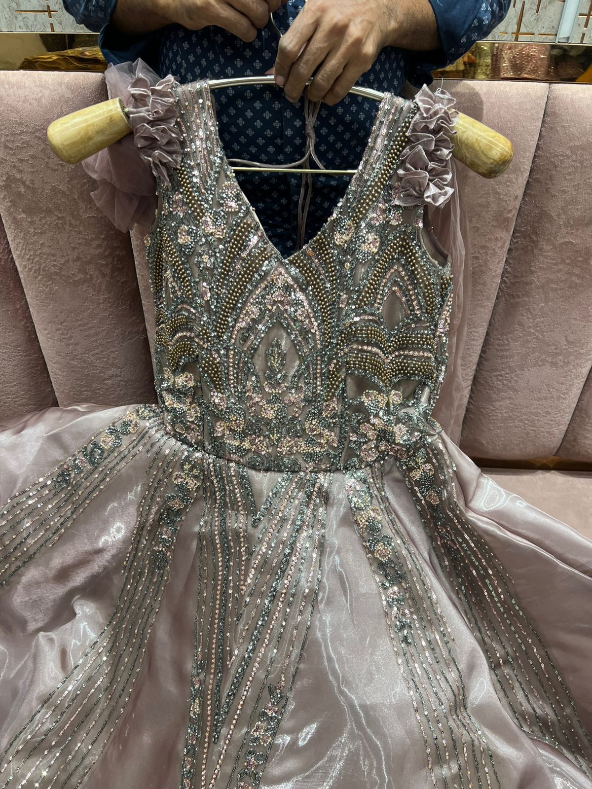 Stunning lavender onion pink Gown