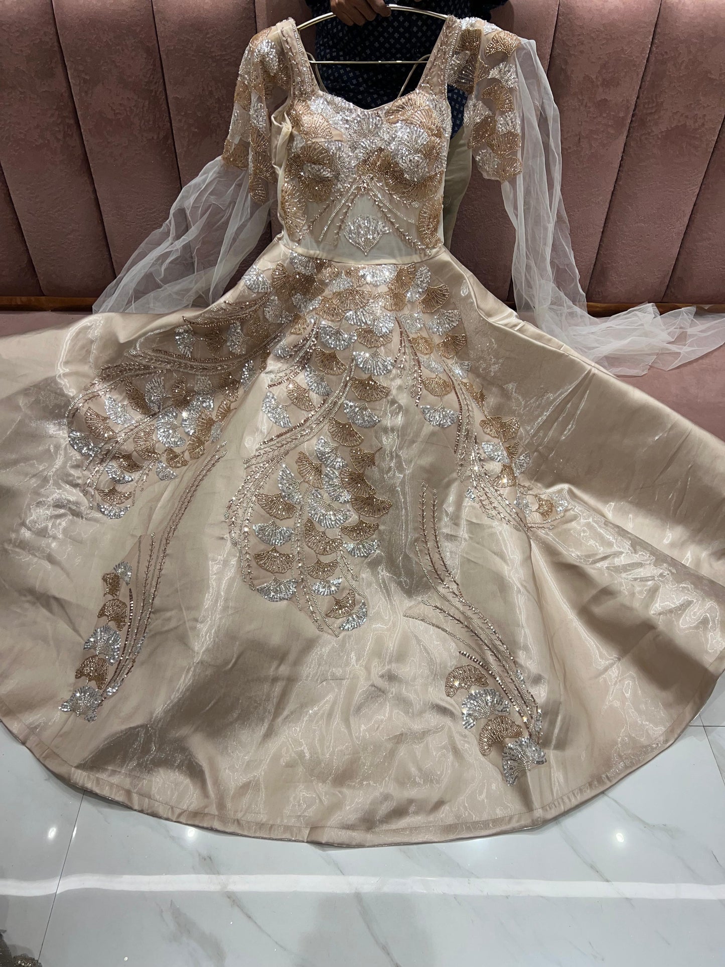 Stunning lavender onion pink Gown