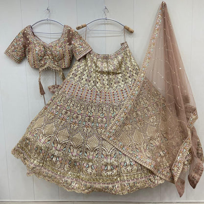 Fabulous pista green crop top Lehenga