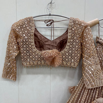 Good looking Lavender crop top Lehenga