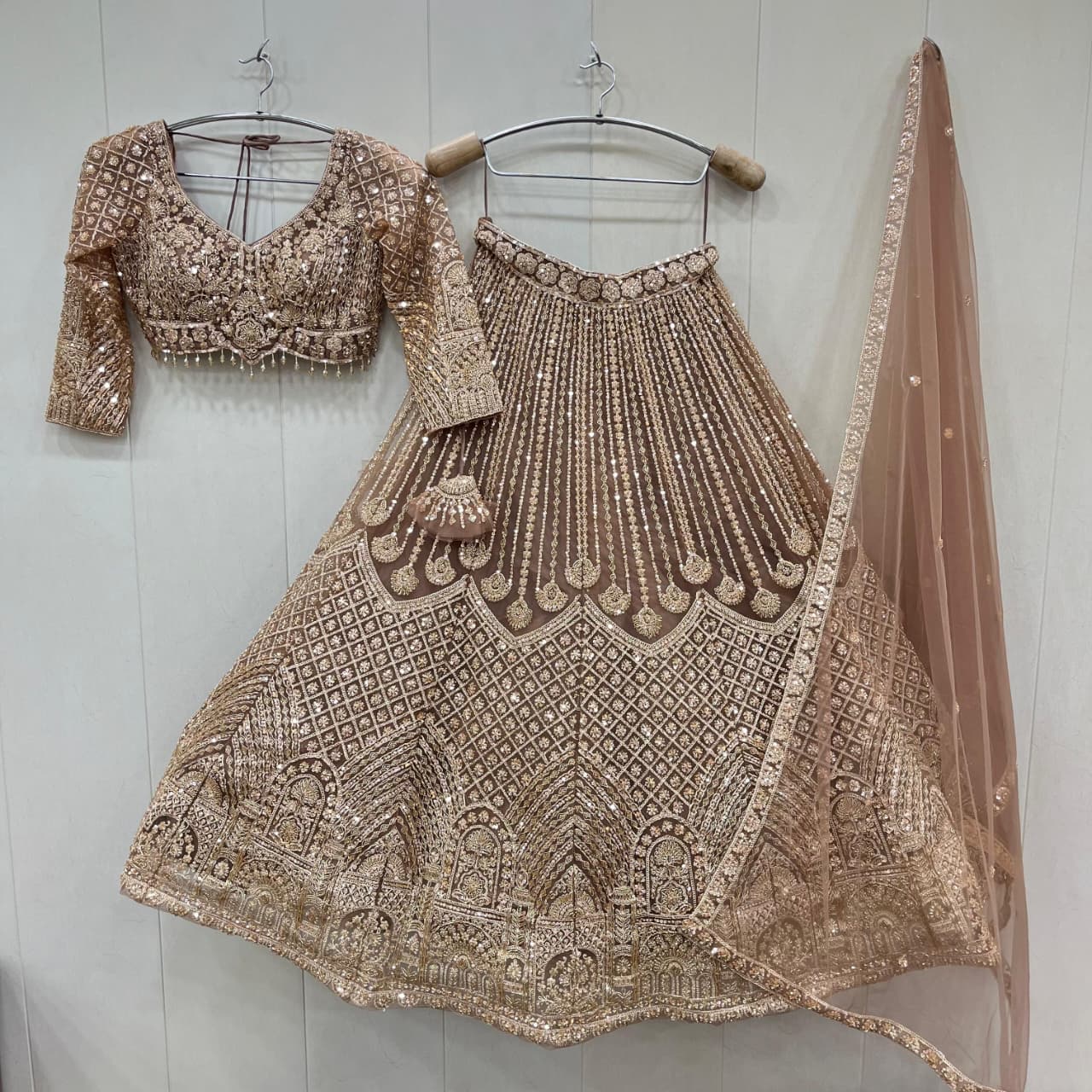 Good looking Lavender crop top Lehenga