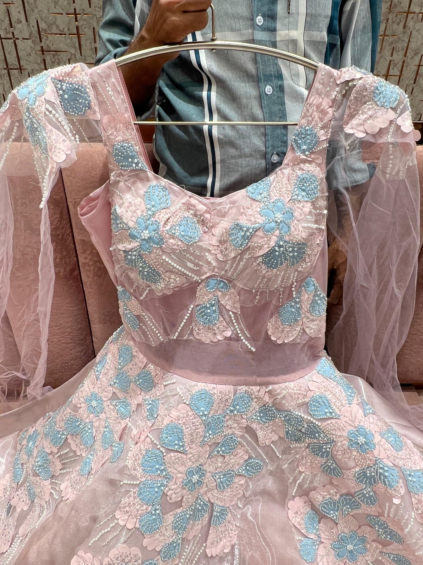 Lavishing pink Floral gown