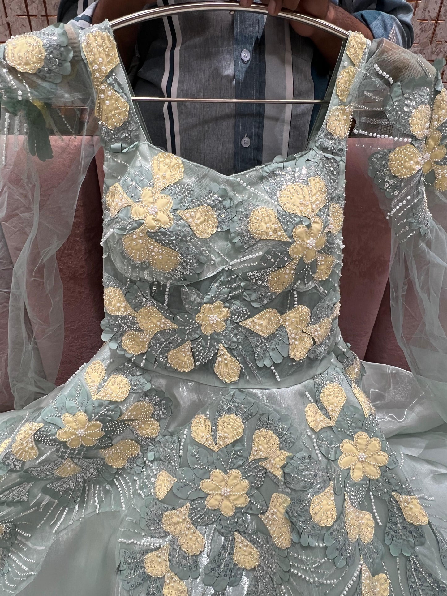 Lavishing pink Floral gown