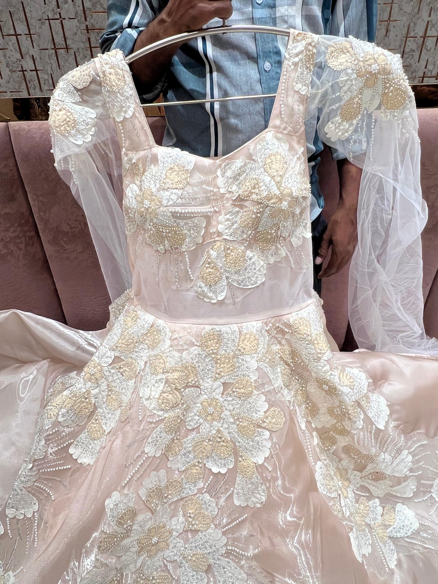 Lavishing pink Floral gown