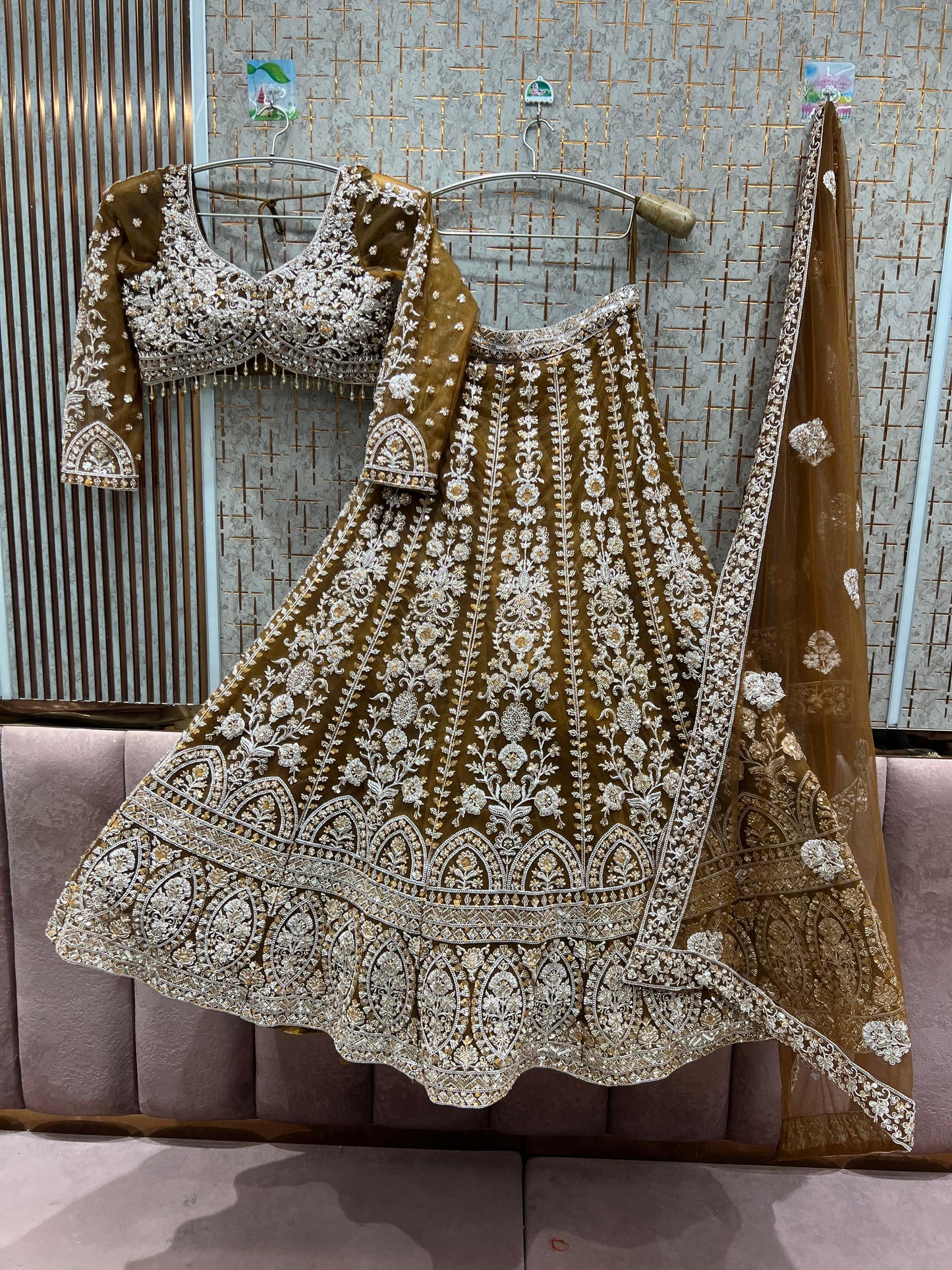 Good looking Sky blue crop Lehenga