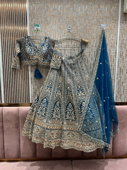 Pretty blue crop Lehenga
