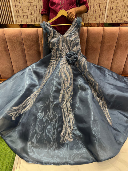 Good looking Sky blue gown