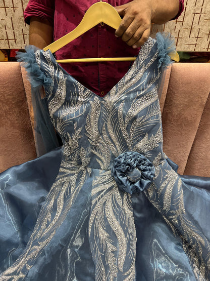 Good looking Sky blue gown