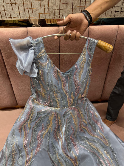 Khoobsurat Sky blue gown