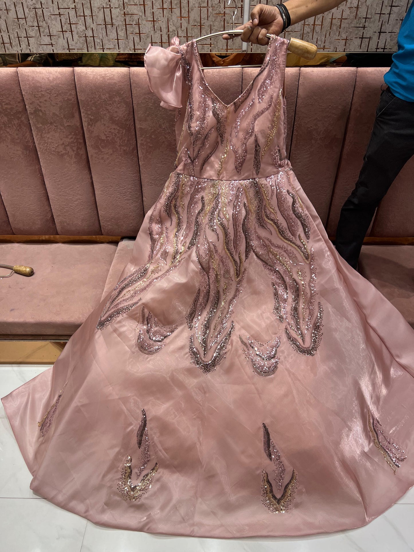 Khoobsurat Sky blue gown