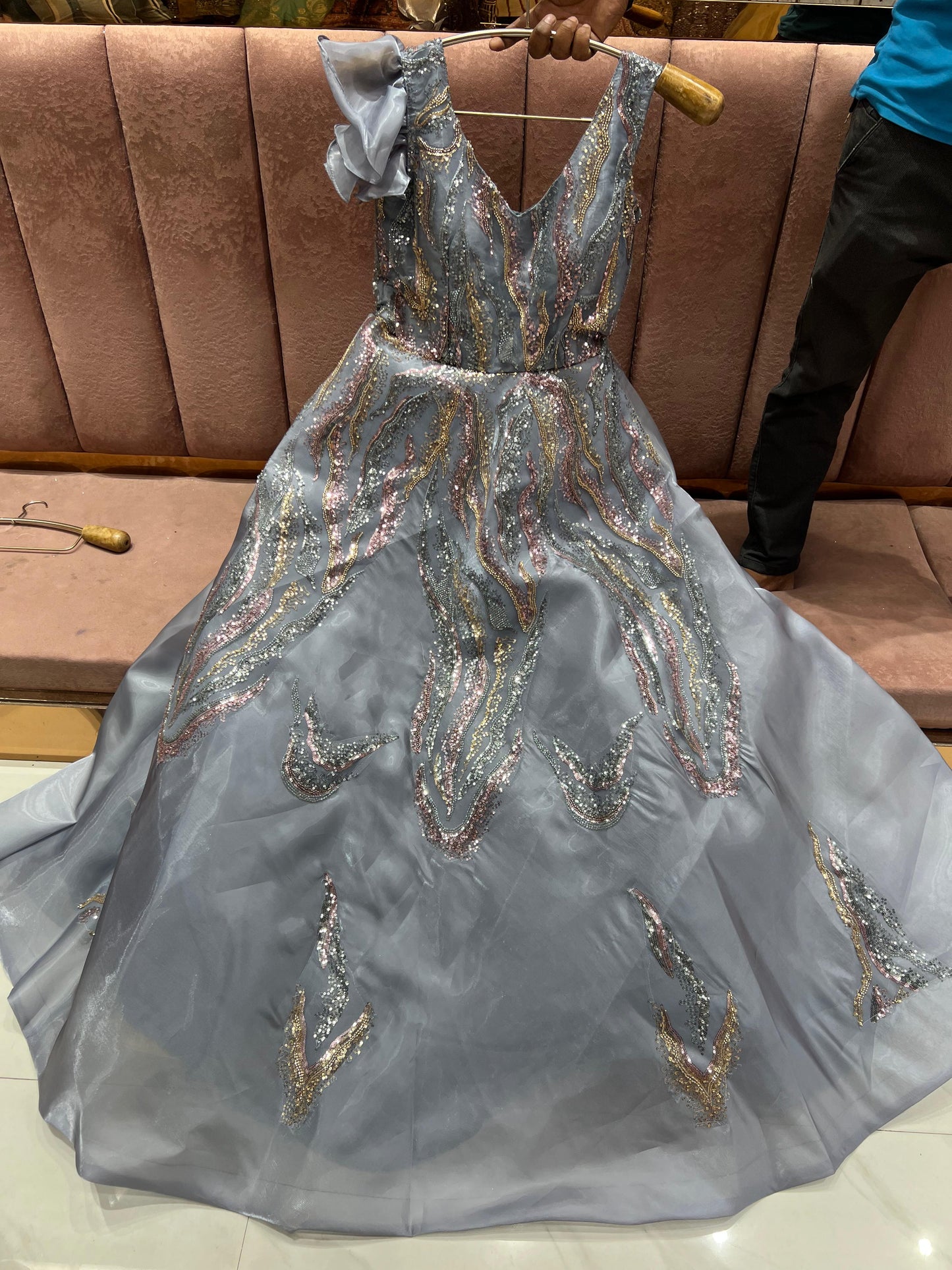 Khoobsurat Sky blue gown