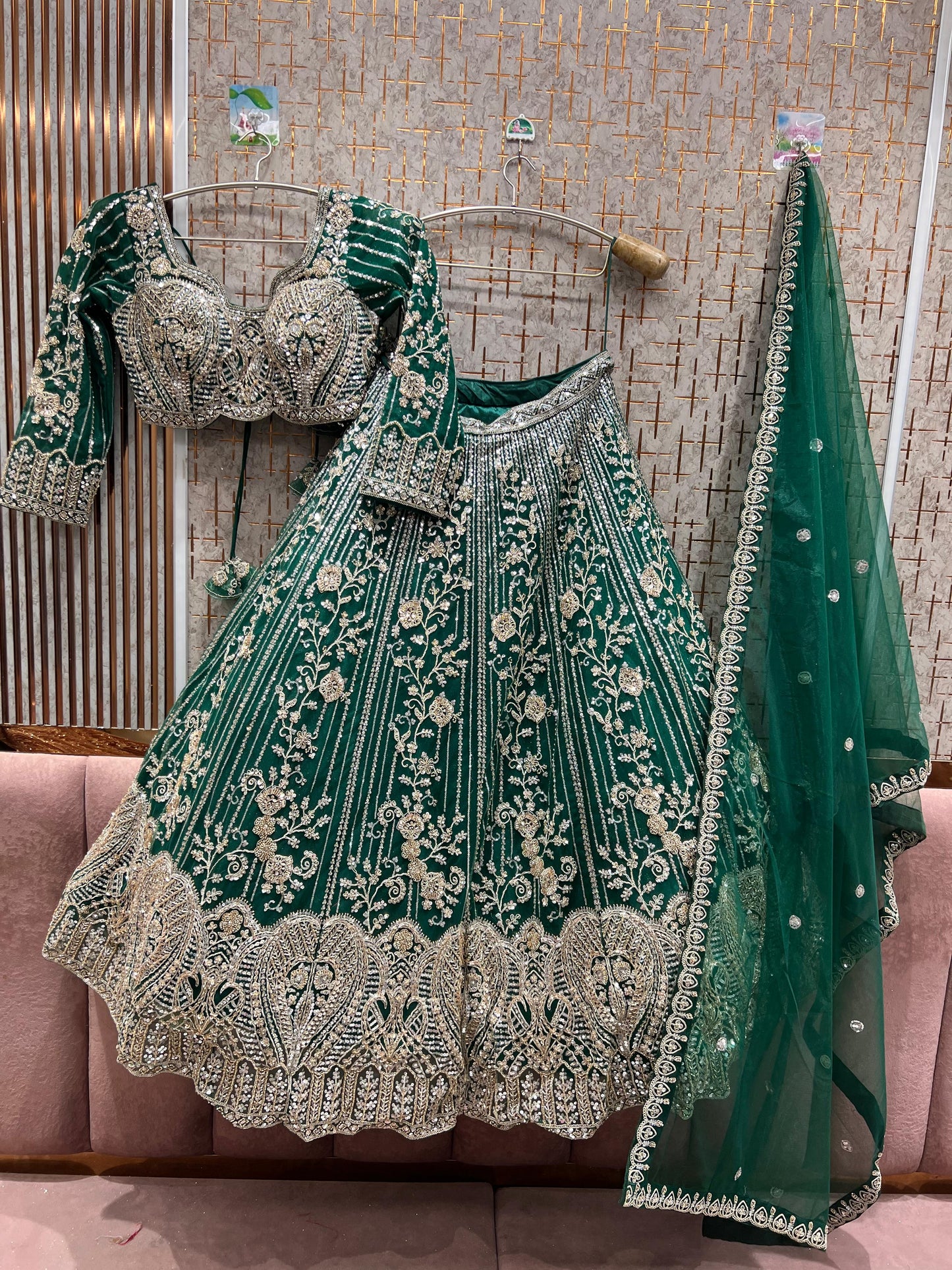 Charming yellow Haldi mehendi Crop Top Lehenga