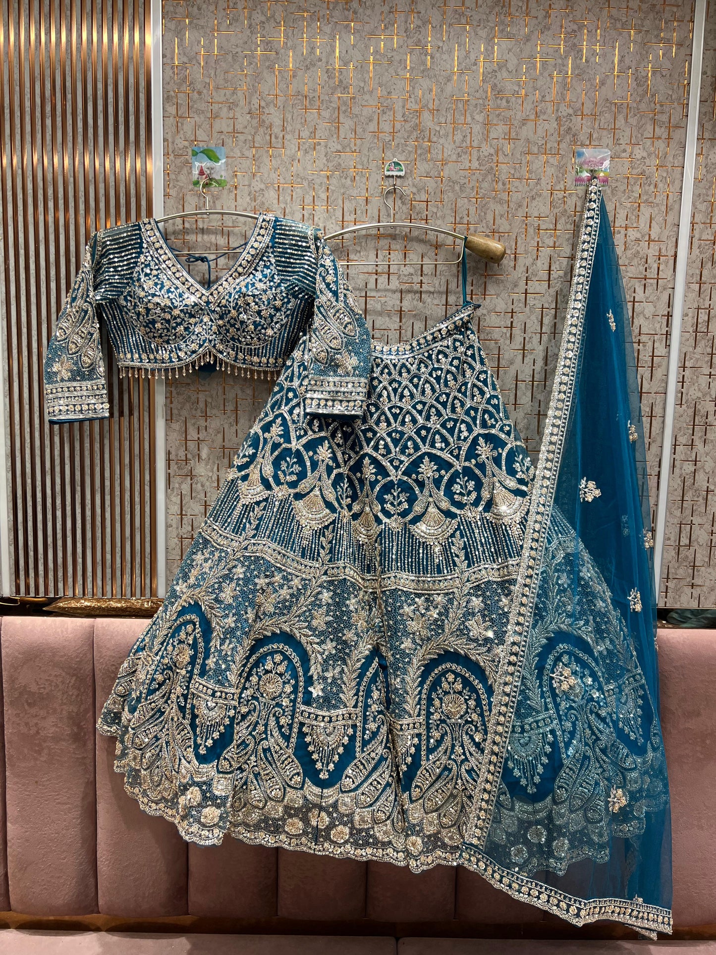 Fantastic Yellow Haldi mehendi Crop Top Lehenga