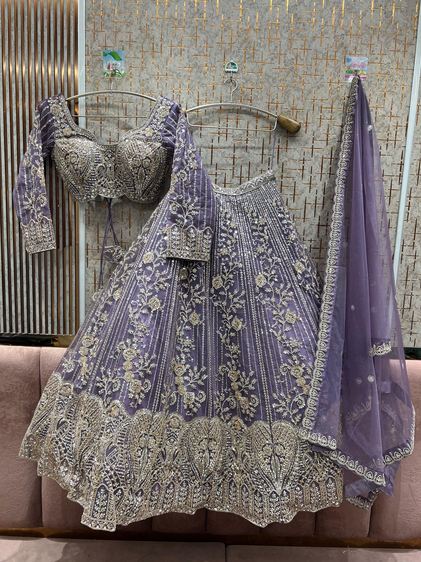 Charming yellow Haldi mehendi Crop Top Lehenga