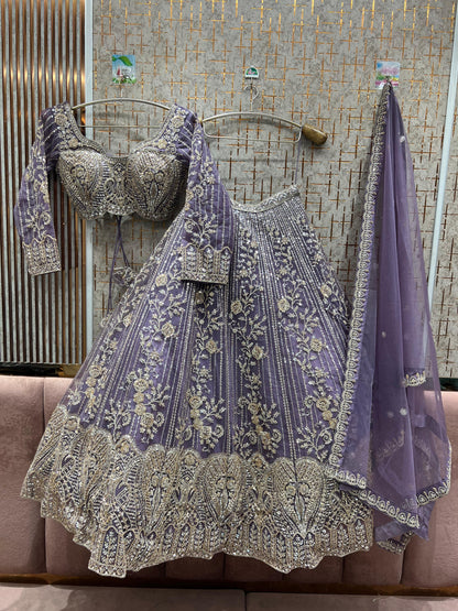 Charming yellow Haldi mehendi Crop Top Lehenga