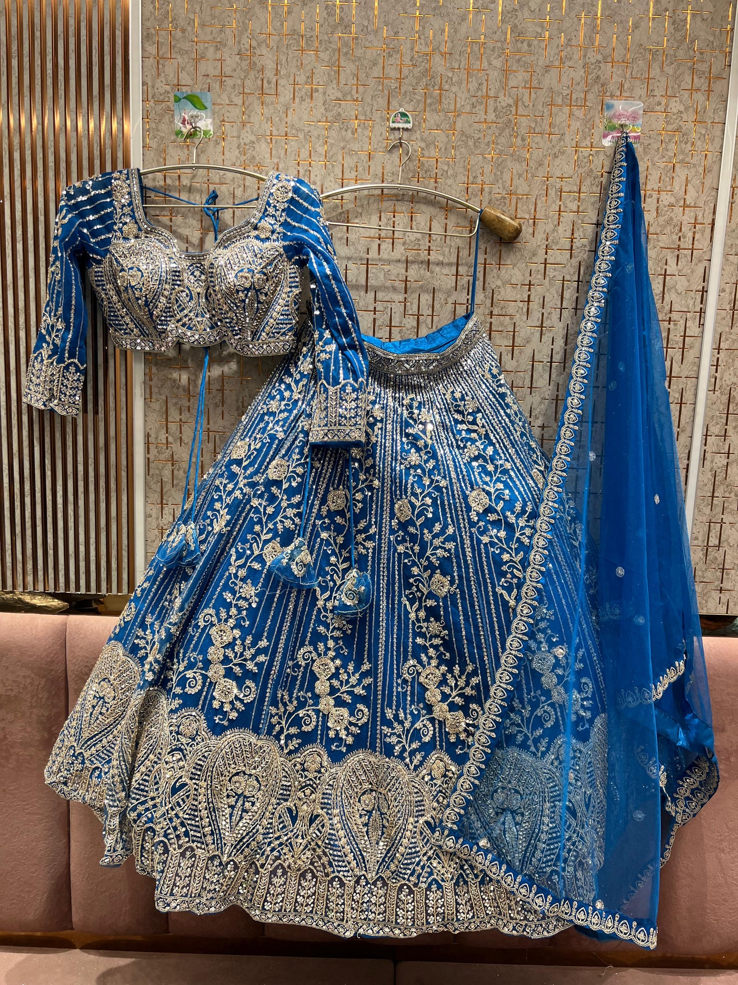 Charming yellow Haldi mehendi Crop Top Lehenga