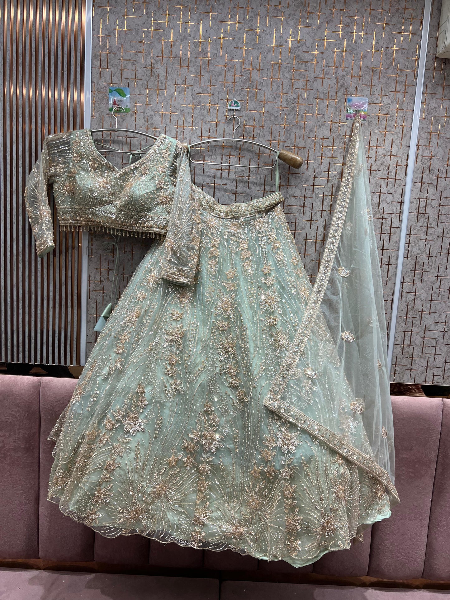 Awesome red Crop Top lehenga